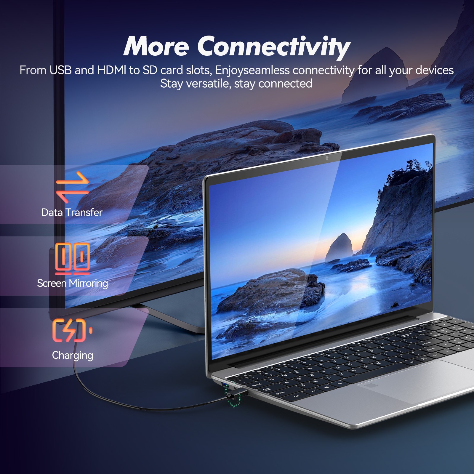 15.6inch FHD Laptop N95 4C4T Processor 16GB RAM 1TB SSD Win 11 Pro Supported US