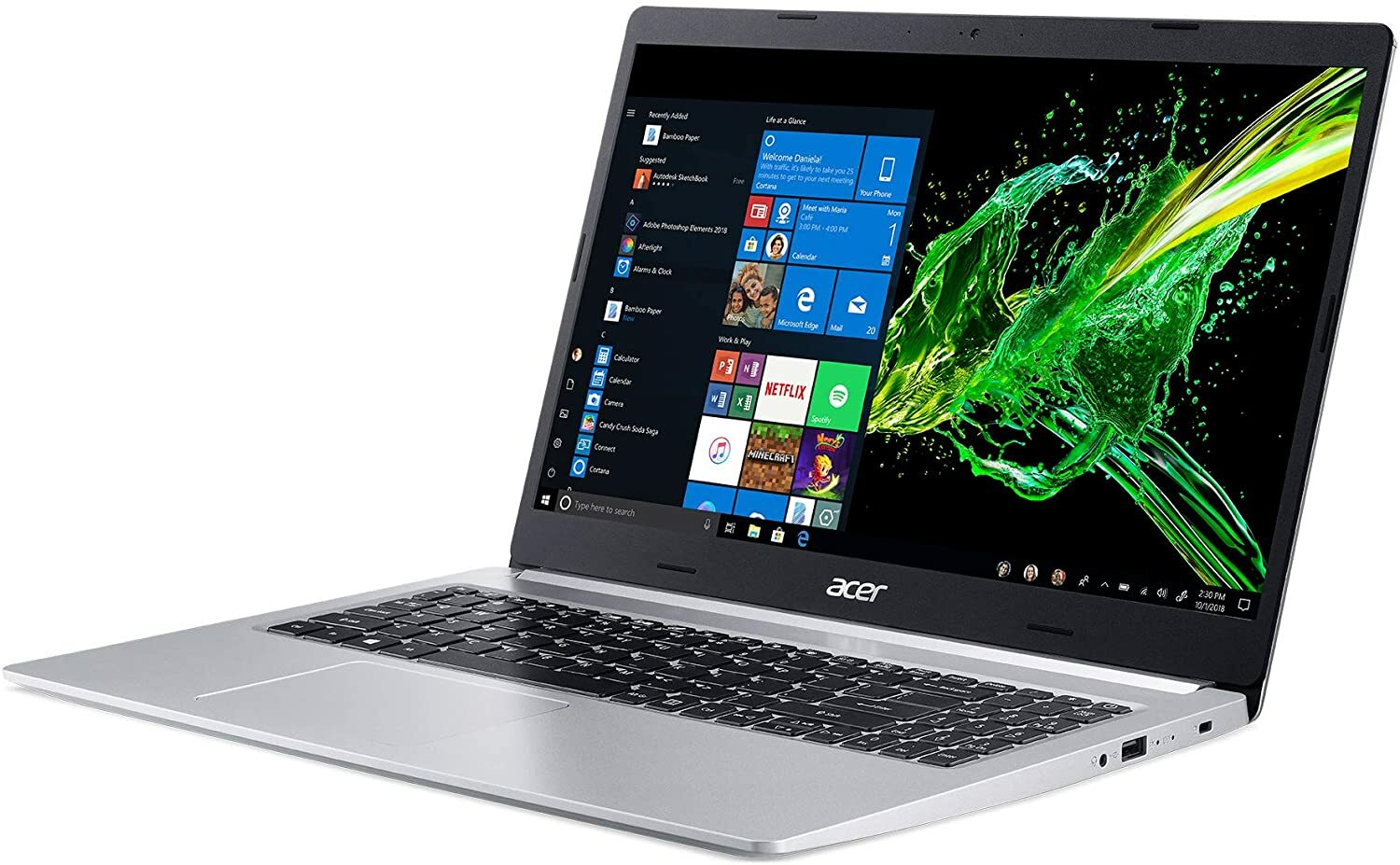 New Acer Aspire 5 Slim Laptop 15.6 Full HDAMD Ryzen 3 3200u 4GB 128GB SSD Laptop