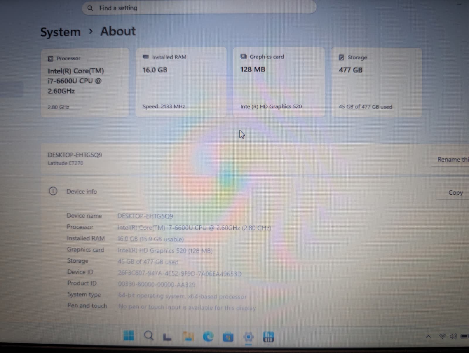 Dell Latitude E7270 | i7 6th Gen 16GB RAM 512GB NVMe SSD | HD Backlit FPS Win 11