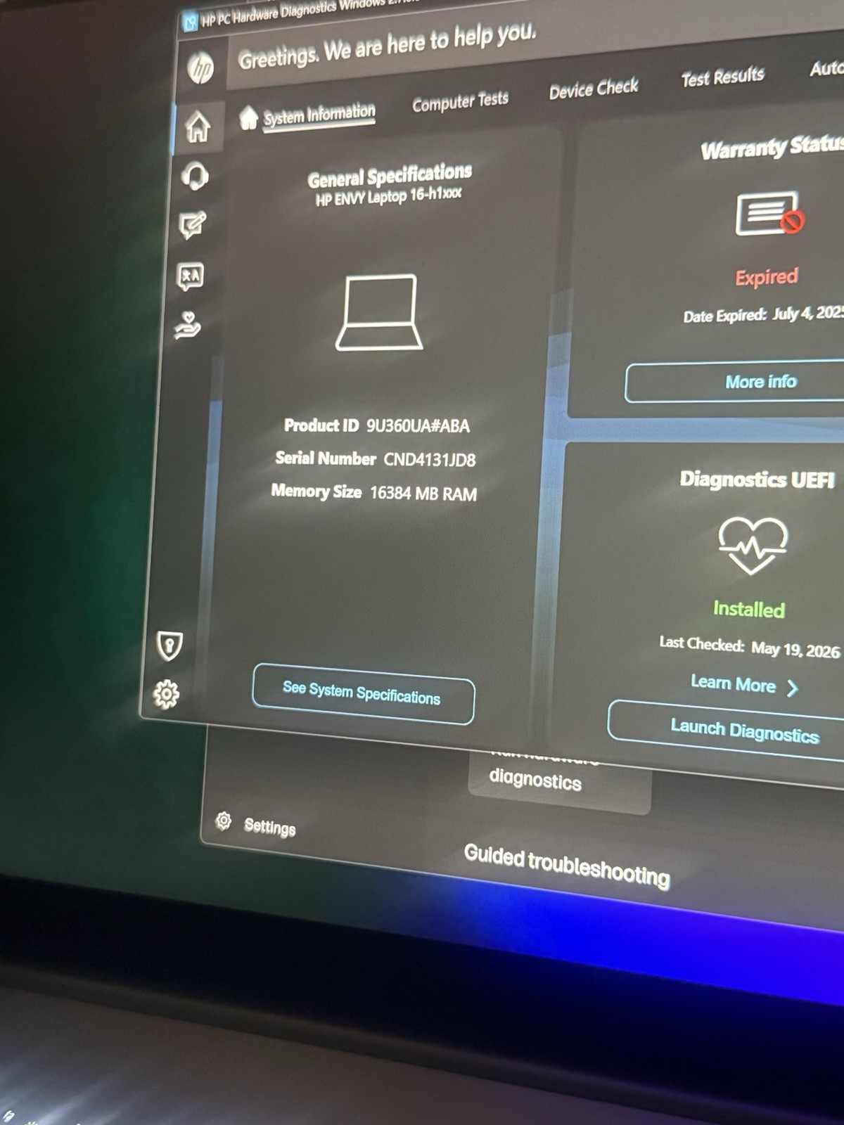 HEWLETT PACKARD ENVY 16-H1023DX