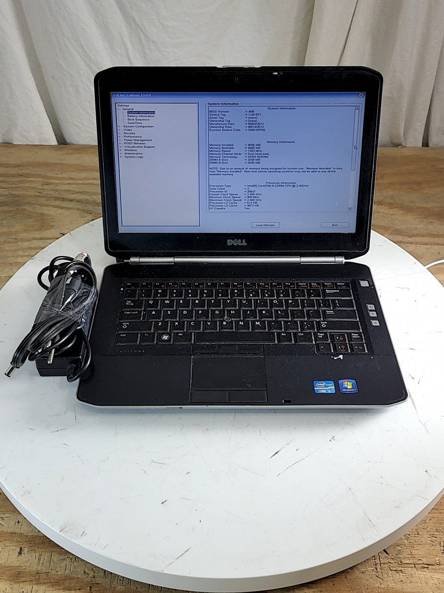 DELL LATITUDE E5420 Laptop Intel Core I5-2430M 4GB 320GB SEE NOTES