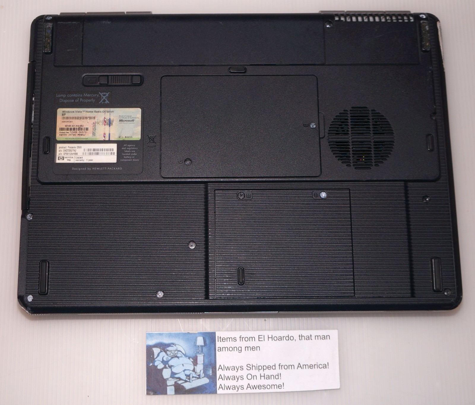 Compaq Presario C500 Intel Celeron M 520 1.60 GHz 512MB RAM 80GB HDD Win XP Fun!