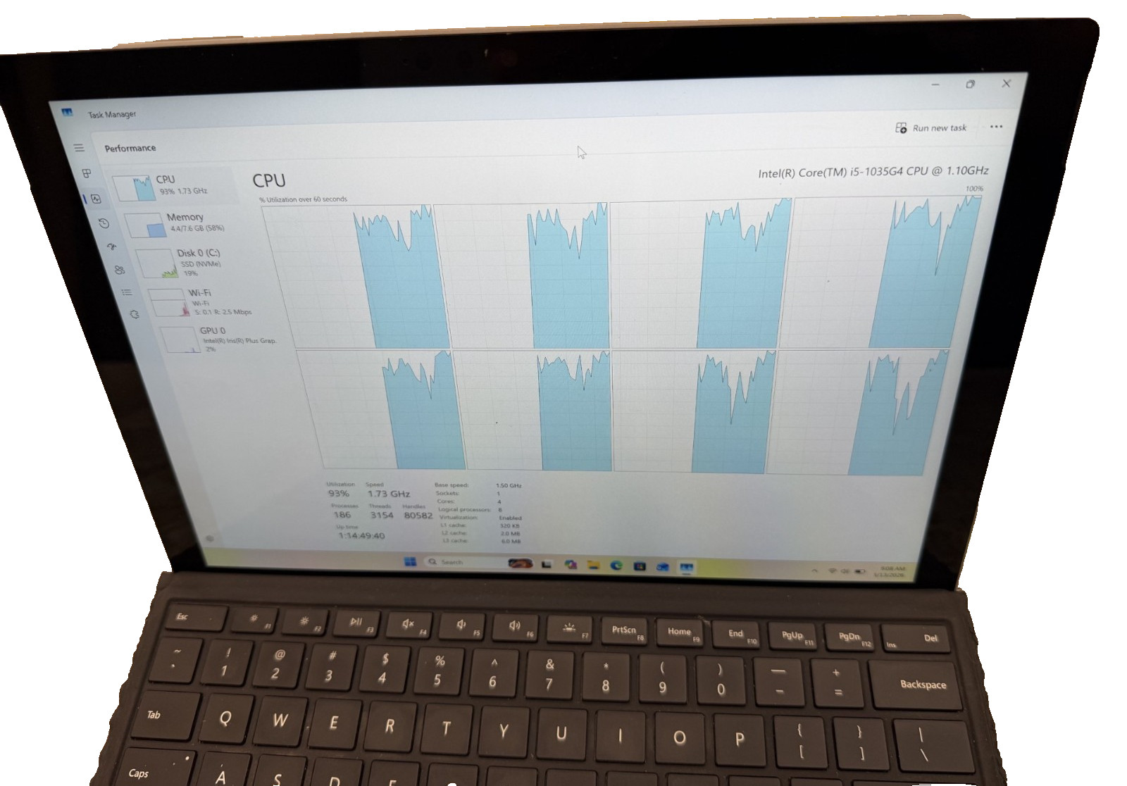 Microsoft Surface Pro 7 1866 12.3″ i5-1035G4 1.1GHz 8GB RAM 128GB SSD