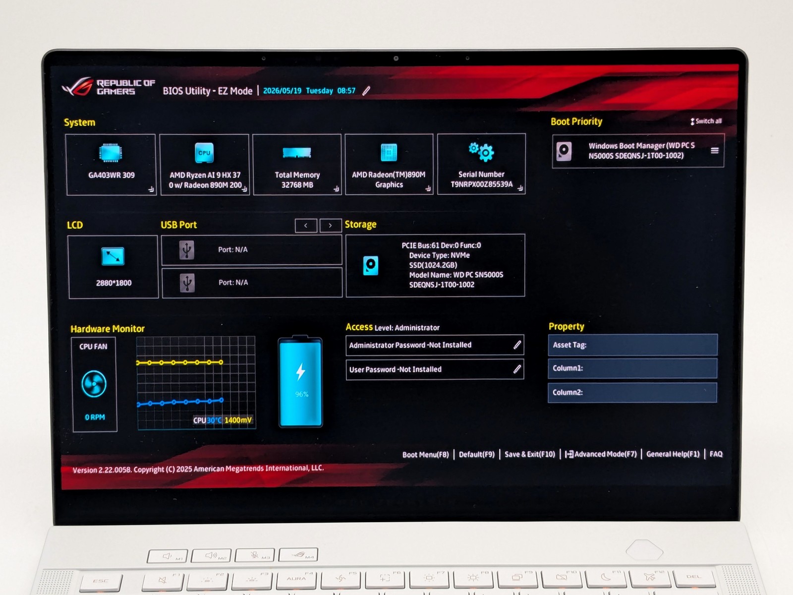 Asus ROG Zephyrus G14 14″ OLED RYZEN AI 9 HX 1TB 32GB W11 RTX 5070 Ti RGB 120Hz