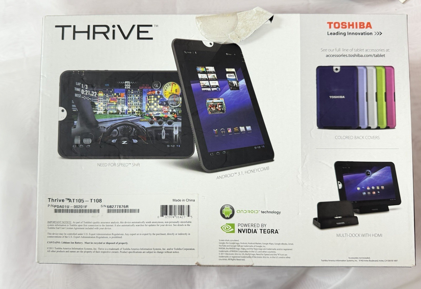 Toshiba Thrive AT105 -T1032 – Fast ship – USA Seller