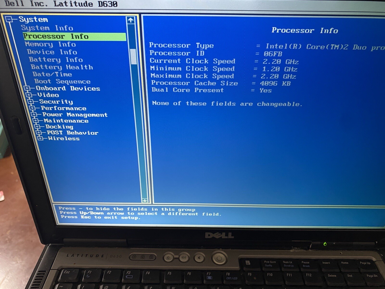 Dell XPS M1330 Core 2 Duo 2GHz No HDD boot to bios