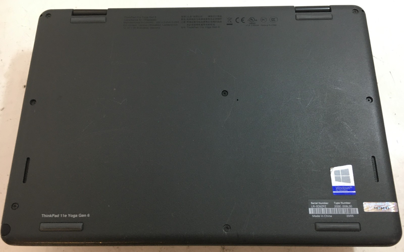 Lenovo ThinkPad 11e Yoga Gen 6 Touchscreen M3-8100Y 1.1GHz 8GB 256 GB SSD Win11
