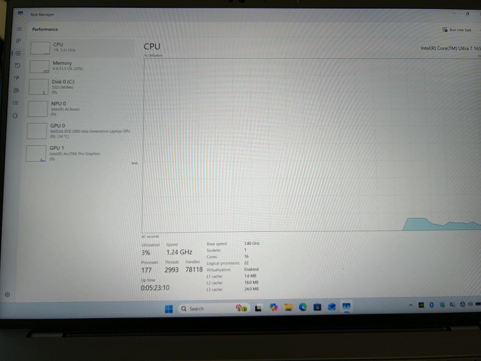 LAPTOP Dell Precision 5690 FHD+ IPS 16″ Ultra 7 165H 1 TB NVMe 32GB RAM Win 11