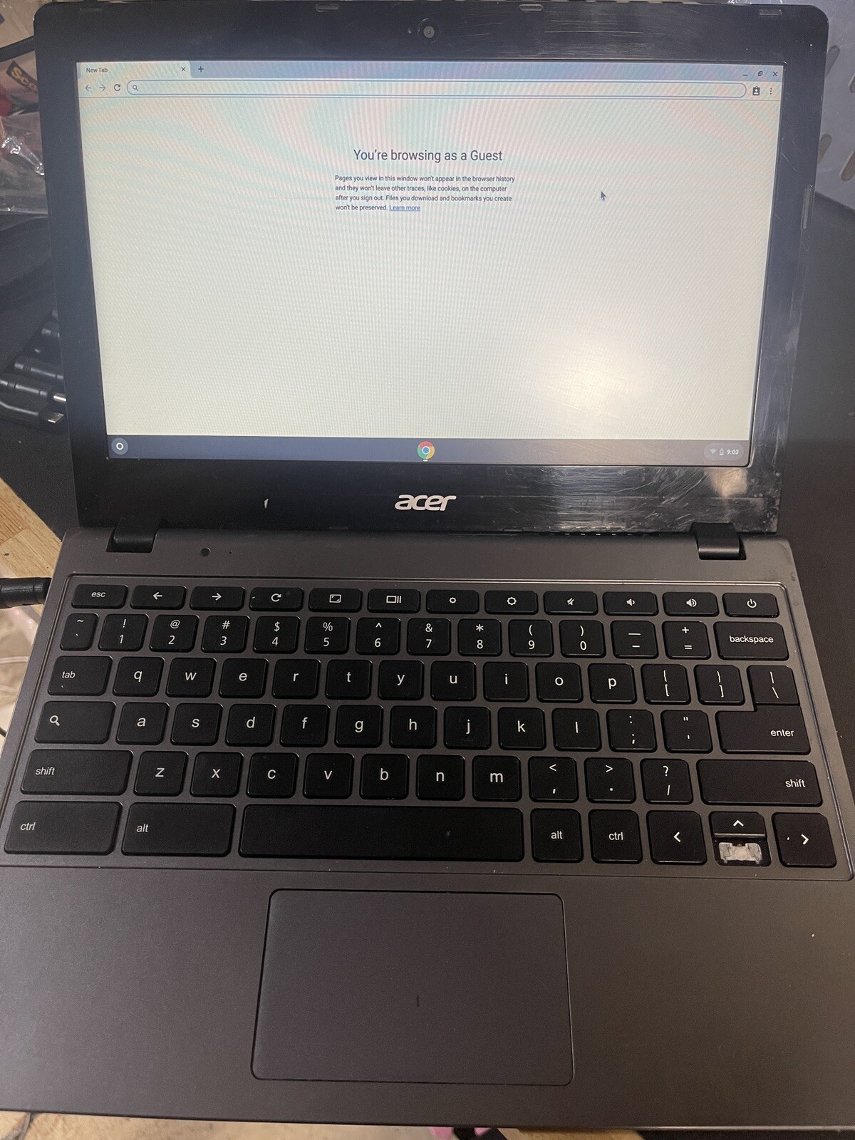 Acer Chromebook C720 Series ZHN Black Gray 11.6″ Intel Celeron Processor WORKS!