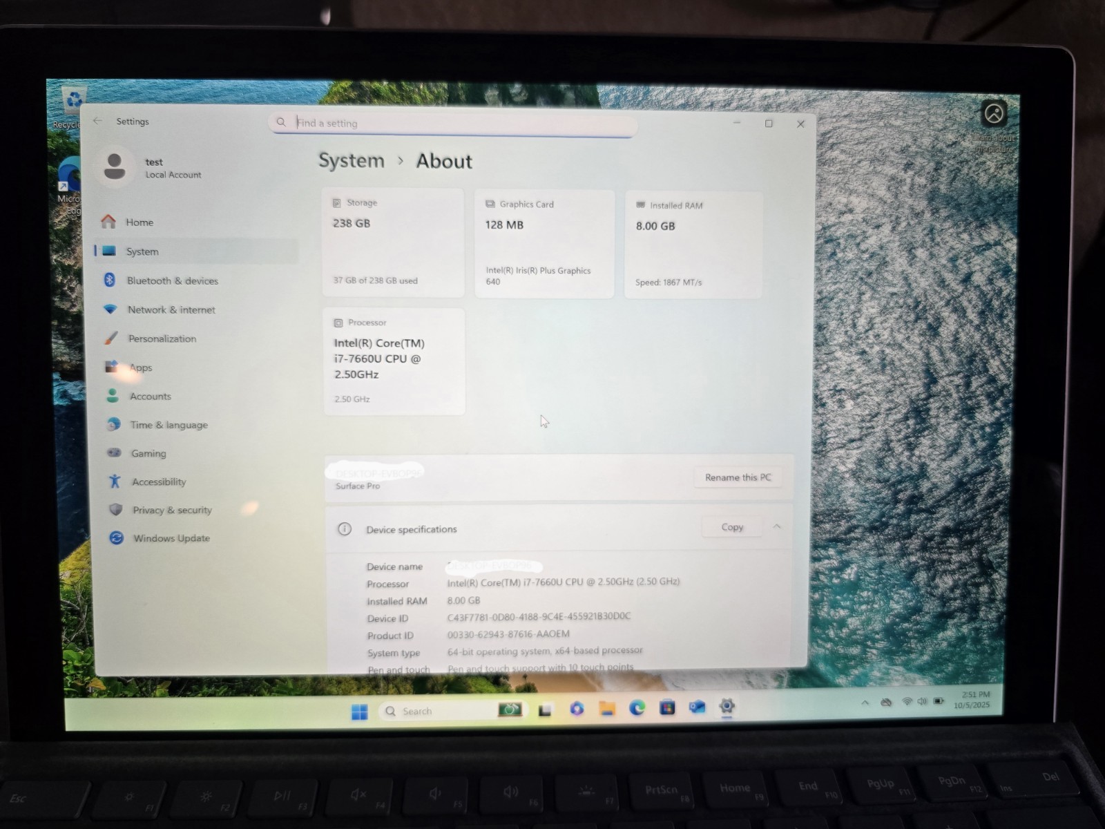 Microsoft Surface Pro 4 | i7 | 8GB | 256GB | Win11 With Keyboard