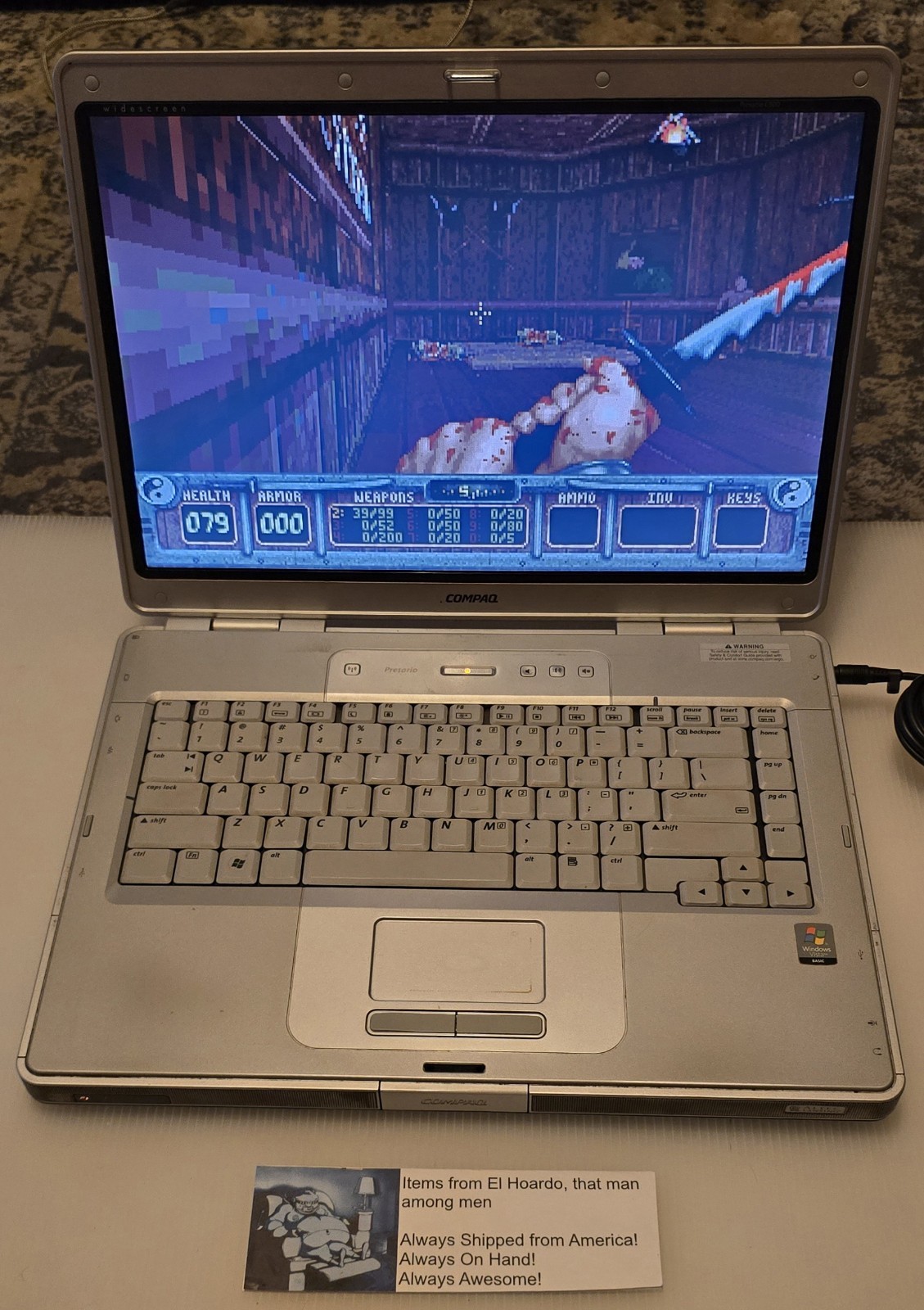 Compaq Presario C500 Laptop Intel Celeron M 1.60 Ghz 2GB Ram 80GB HDD Win XP Pro