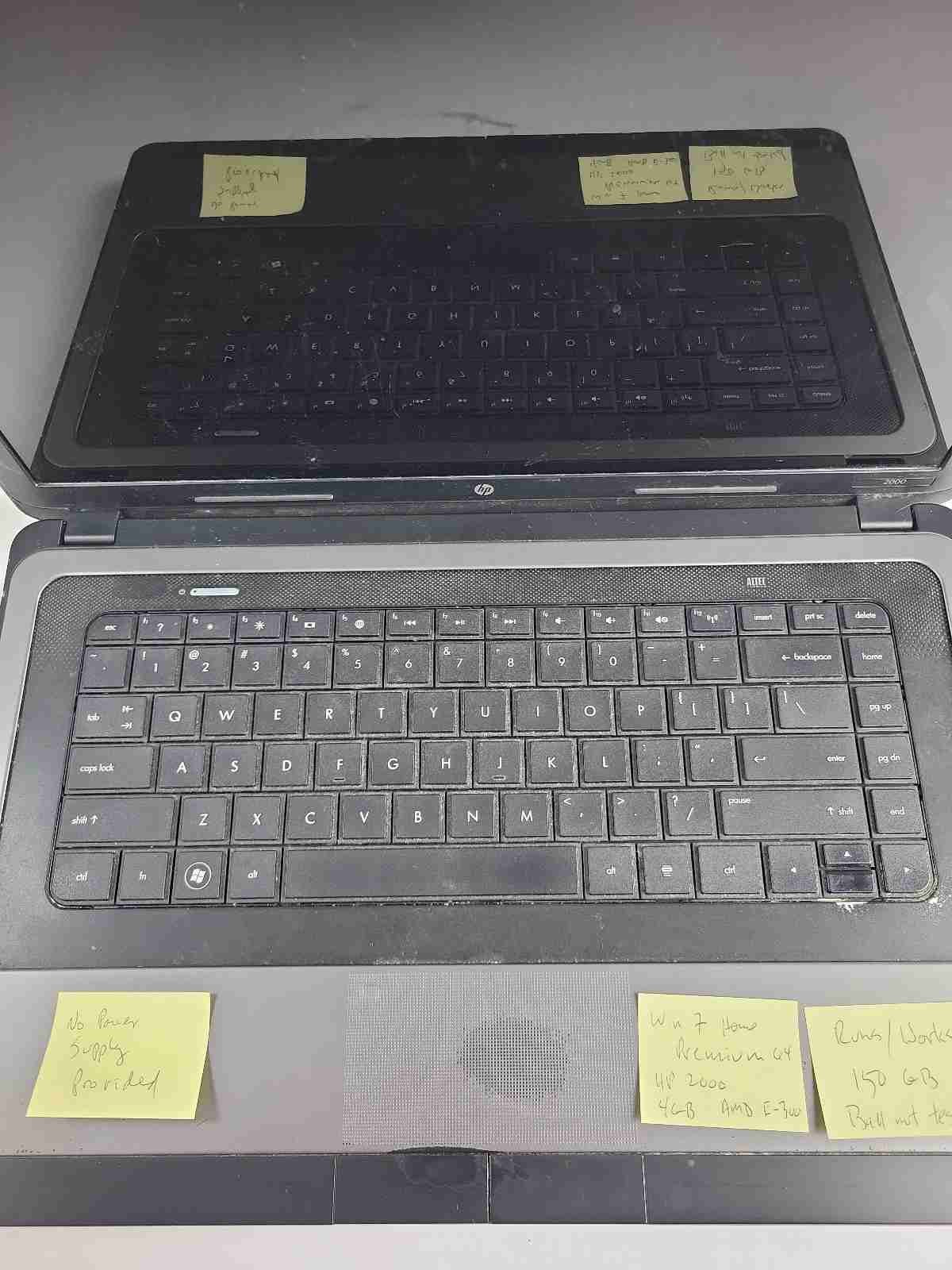 HP 2000 15.6″ Laptop 584037-001 – Win 7 – 150GB – AMD E-300 – 4GB Ram