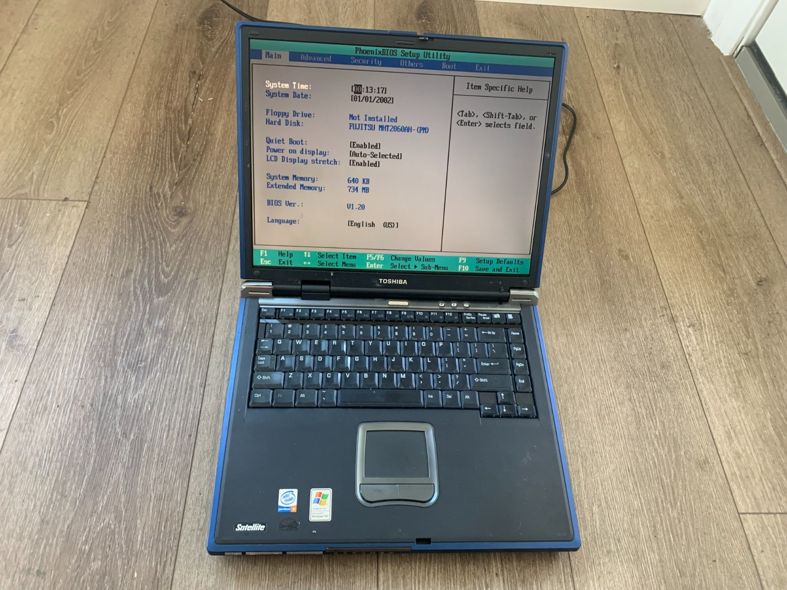 Toshiba Satellite A35-S159 15″ Intel Pentium 4 2.30GHz 768MB RAM 60GB IDE HDD