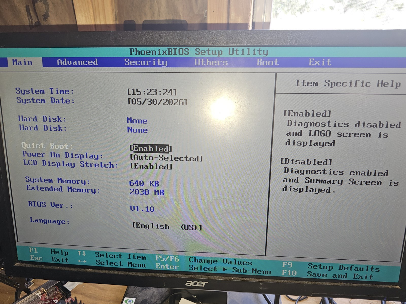 Toshiba Satellite A135-S4487 15.4in. Intel T5500 2G RAM 100GB HDD No OS -READ