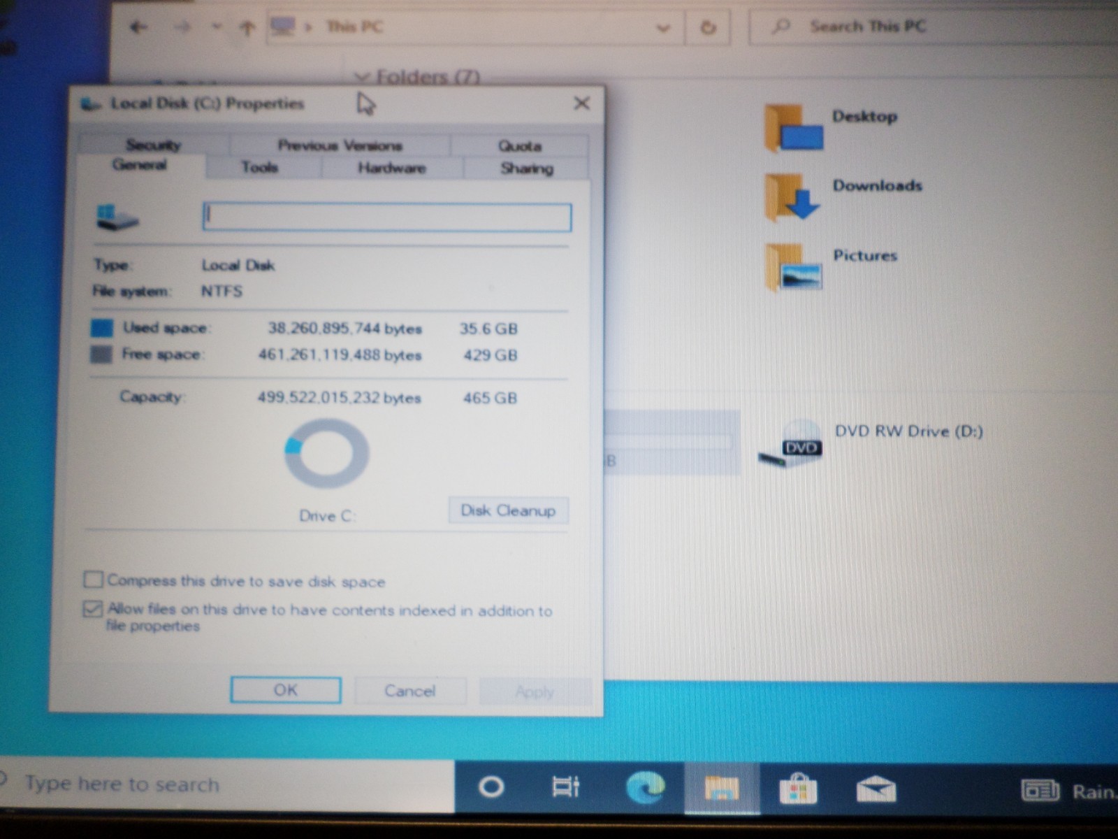 Dell Latitude D630 Core 2 T7500 @2.20GHz 2GB RAM 500GB HDD Win10 BAD BATTERY