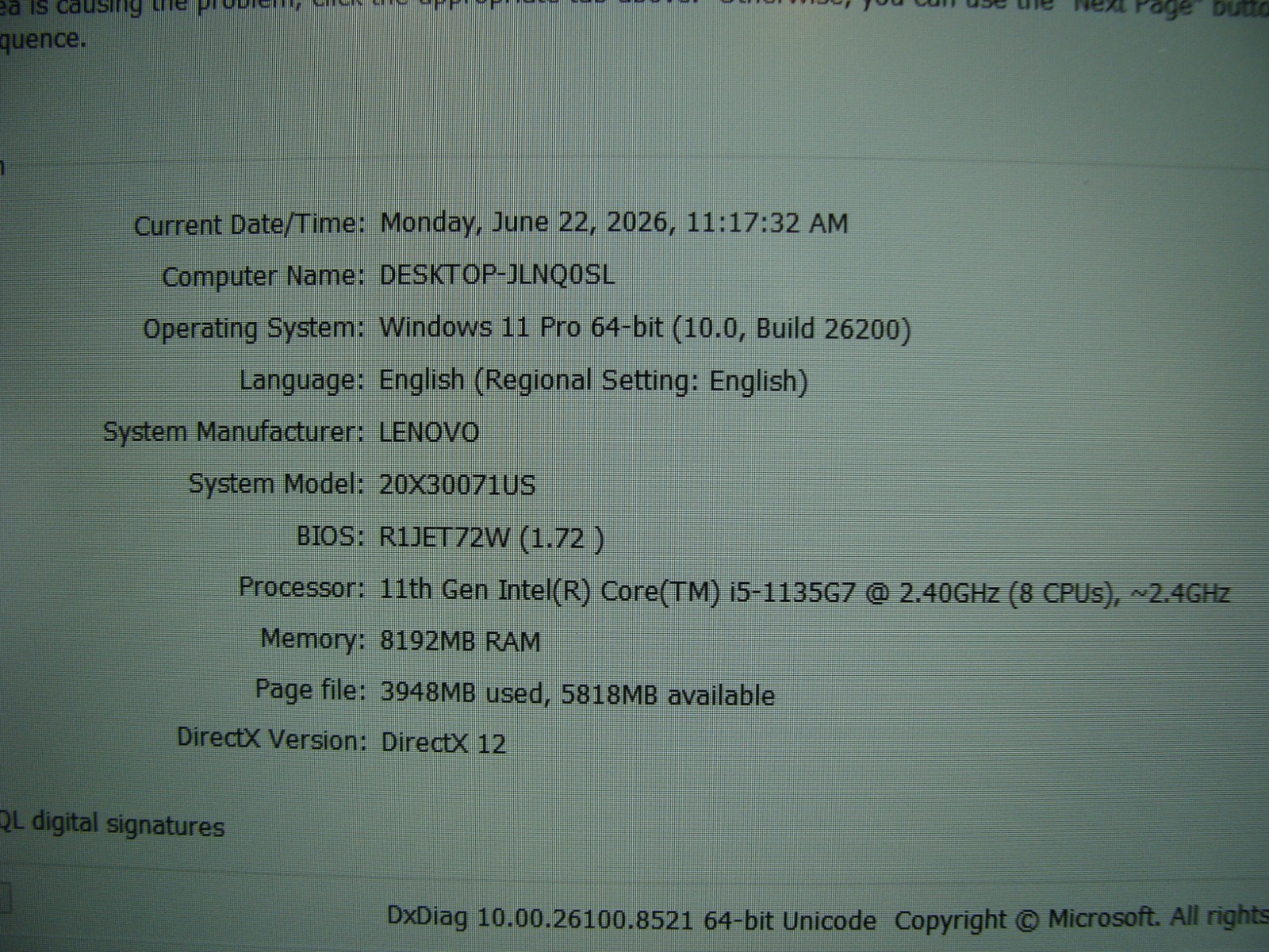 Lenovo ThinkPad L15 Gen2 15.6″FHD i5-1135G7 2.4GHz 8GB 256GB Win11Pro +Charger