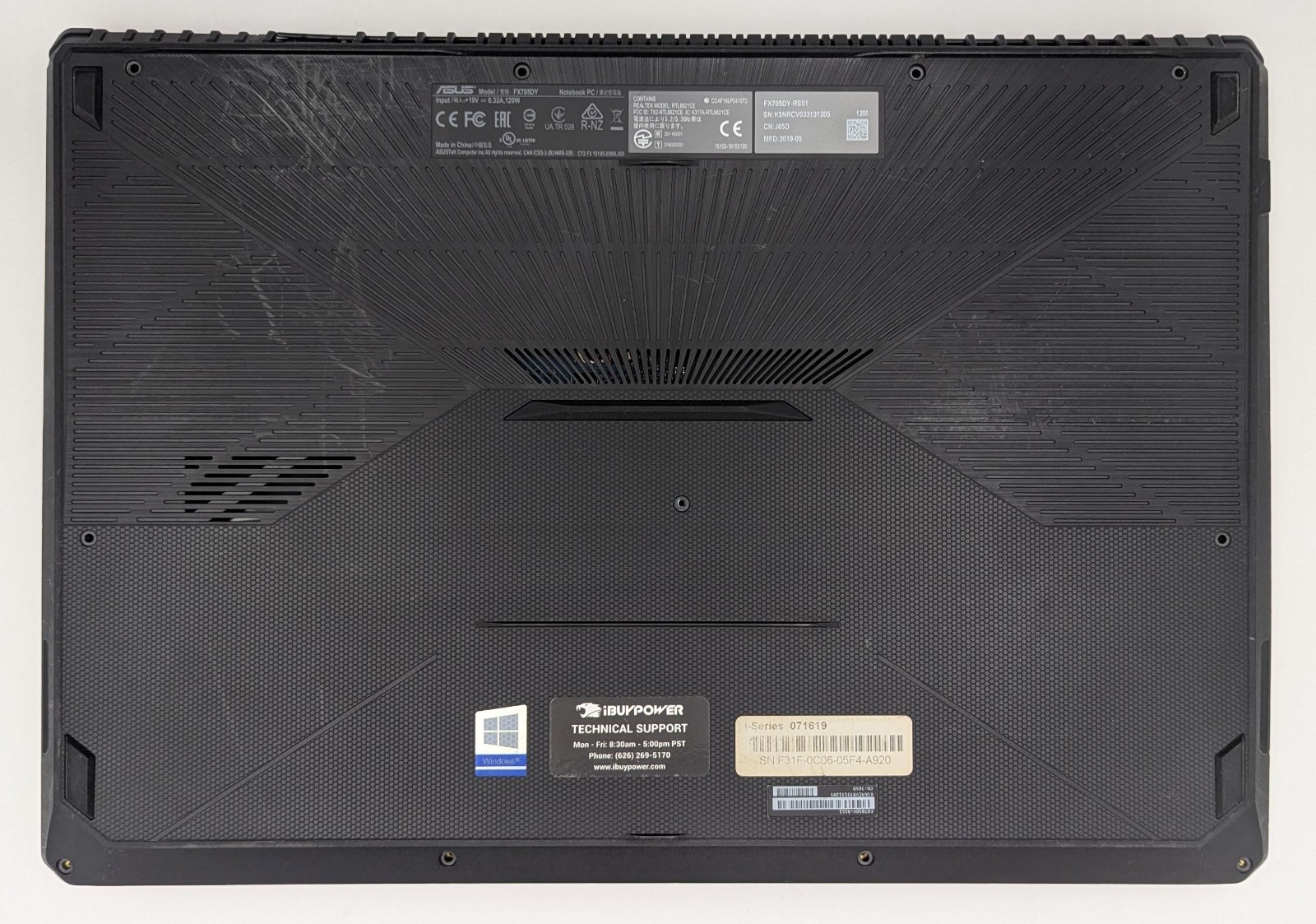 NO POWER – ASUS TUF Gaming FX705DY 17.3″ Laptop AMD Ryzen 5 3550H RX 560X *READ*