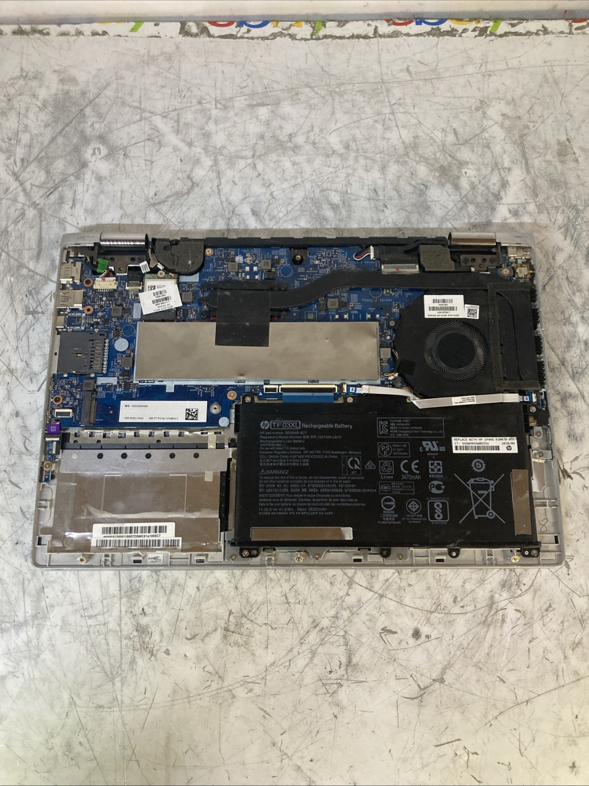HP Pavilion x360 Convertible i3-8130U 2.20Ghz NO RAM/HDD/OS Boot to BIOS