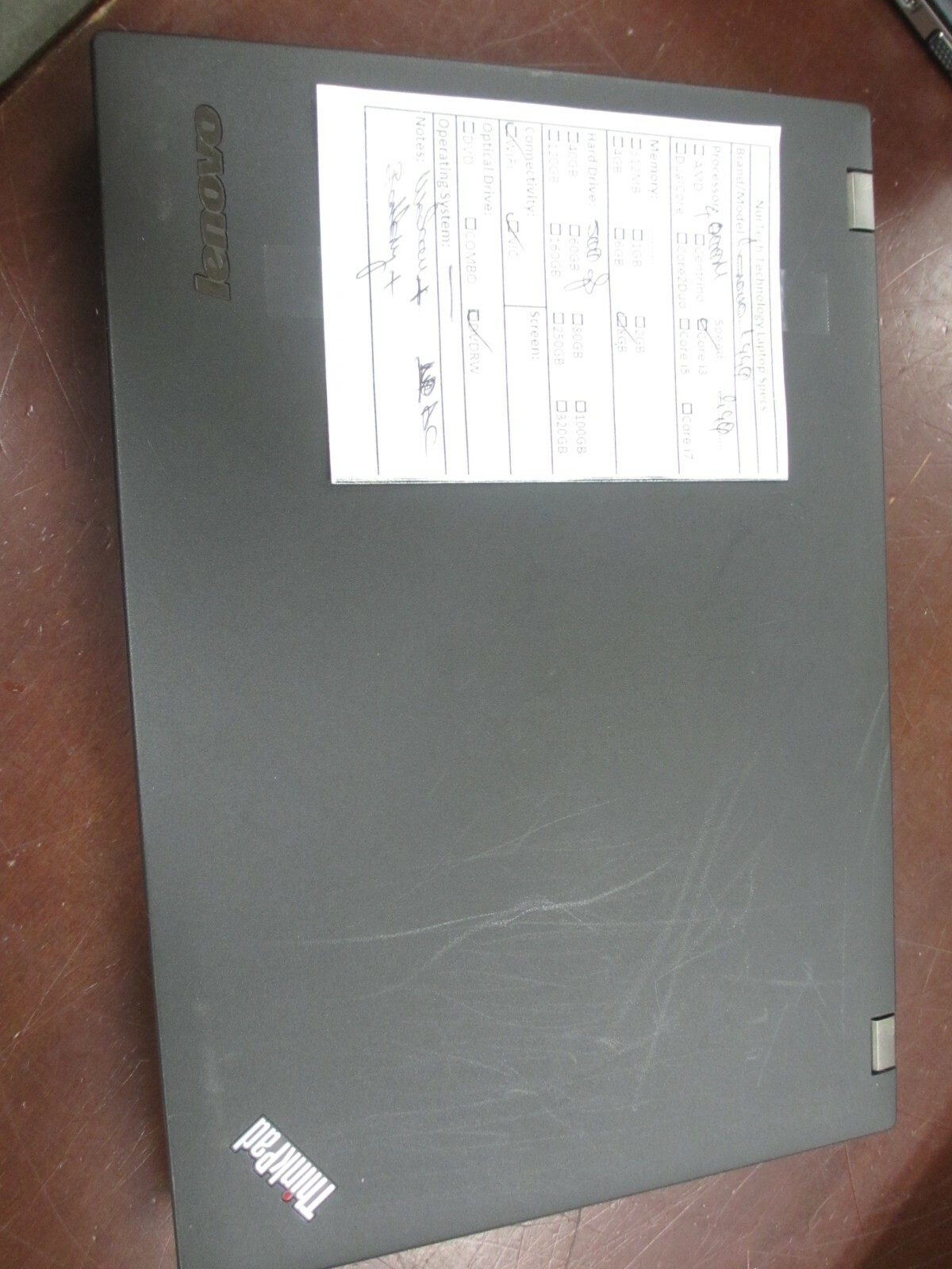 Lenovo ThinkPad L440 14″ Core i3 4000M 2.40GHz 8GB 500G Web-Cam Laptop NO AC/OS
