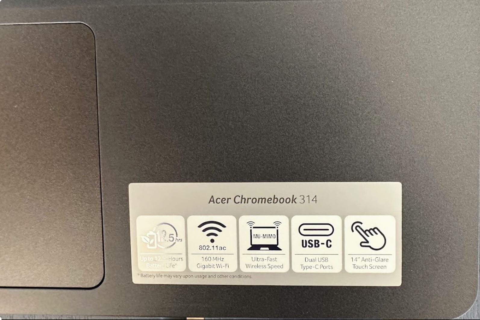 Acer Chromebook 314 Pure Silver 32GB Storage 4GB RAM Chrome OS Laptop 14 Inch