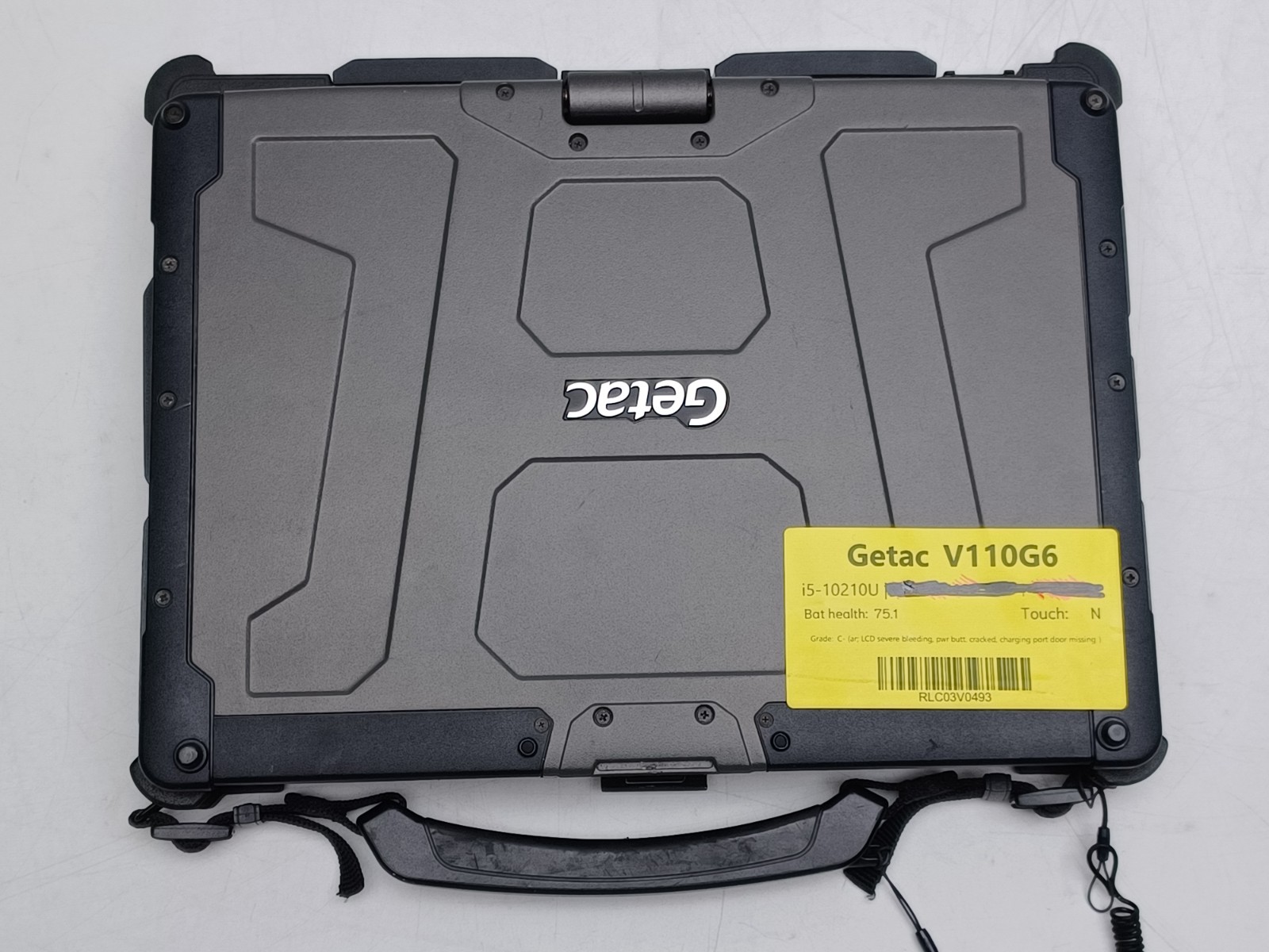 Getac V110 G6 i5-10210U NO RAM NO OS NO SSD, For parts/repair