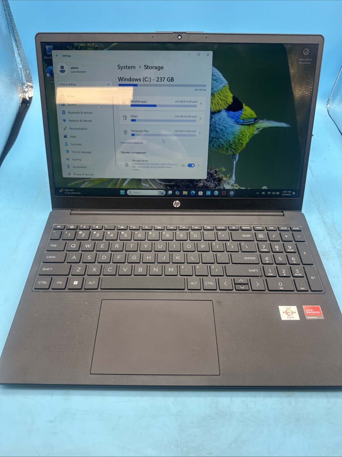 HP 15 15z-fc000 Laptop PC 15.6″ AMD 7120U 8GB 256GB SSD HDMI Cam Mic Num Key W11