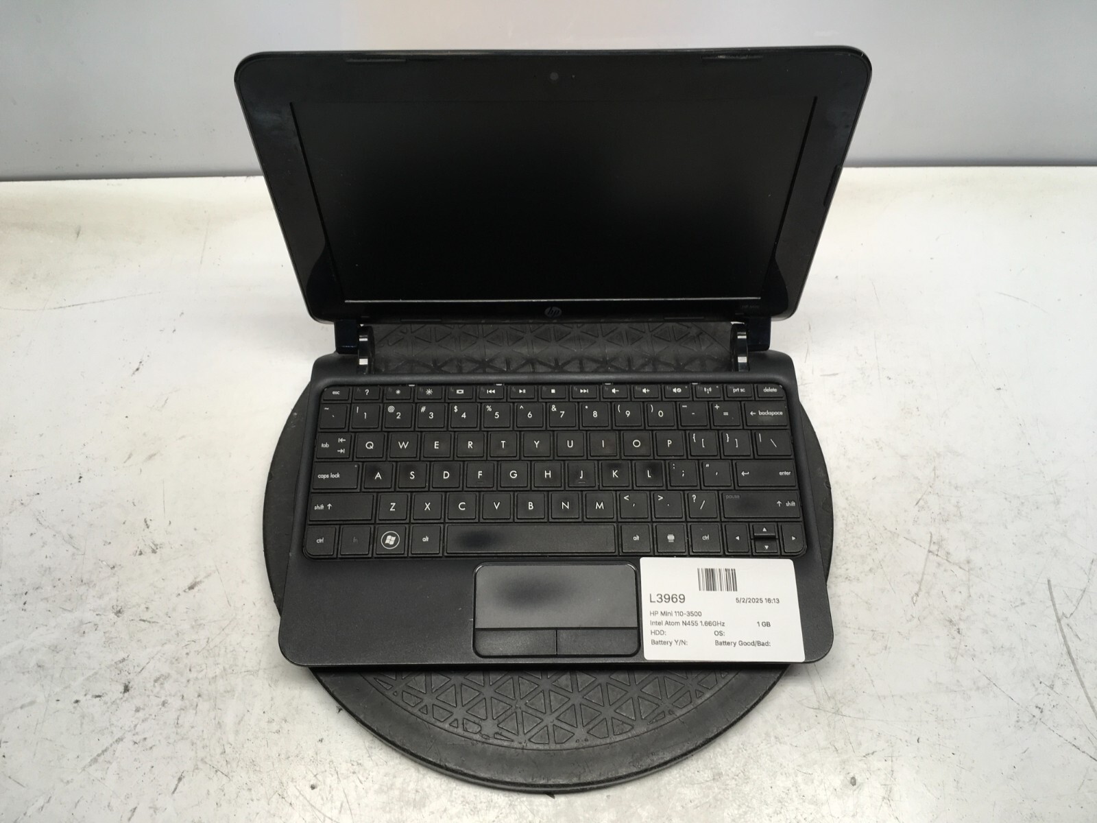 HP Mini 110-3500 Intel Atom N455 1.66GHz 1 GB NO HDD No Batt