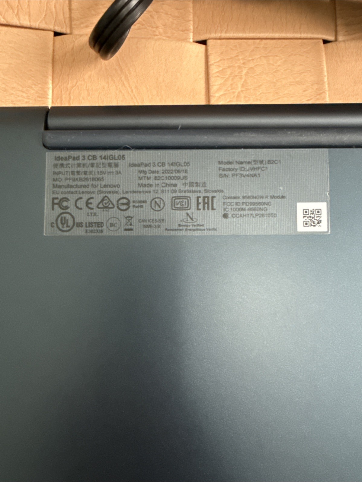 Lenovo IdeaPad 3 CB-14IGL05 82C1 14″ 2020 N4020 1.1GHz 64GB SSD 4GB DDR4 Blue B