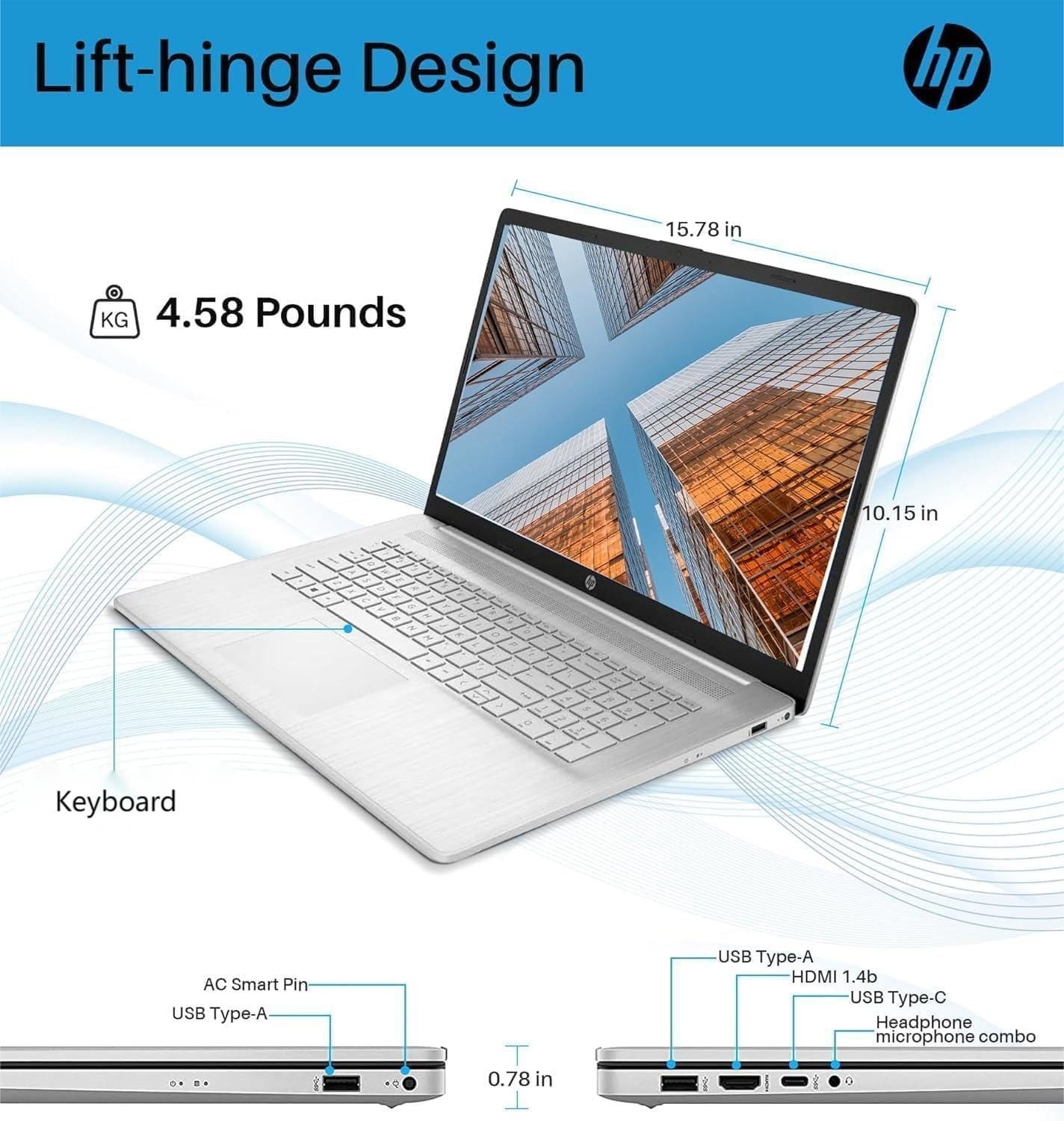 HP 17.3″Touch Laptop computer Win11P 4.5GHz AMD-R5-7530U UpTo 64GB RAM 2TB SSD
