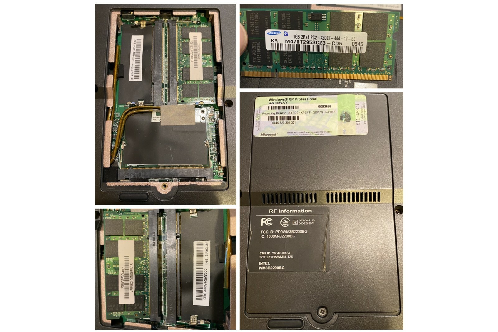 Gateway M-Series, M325X Laptop, 1GB RAM, No HDD or Power Adapter, For Repair