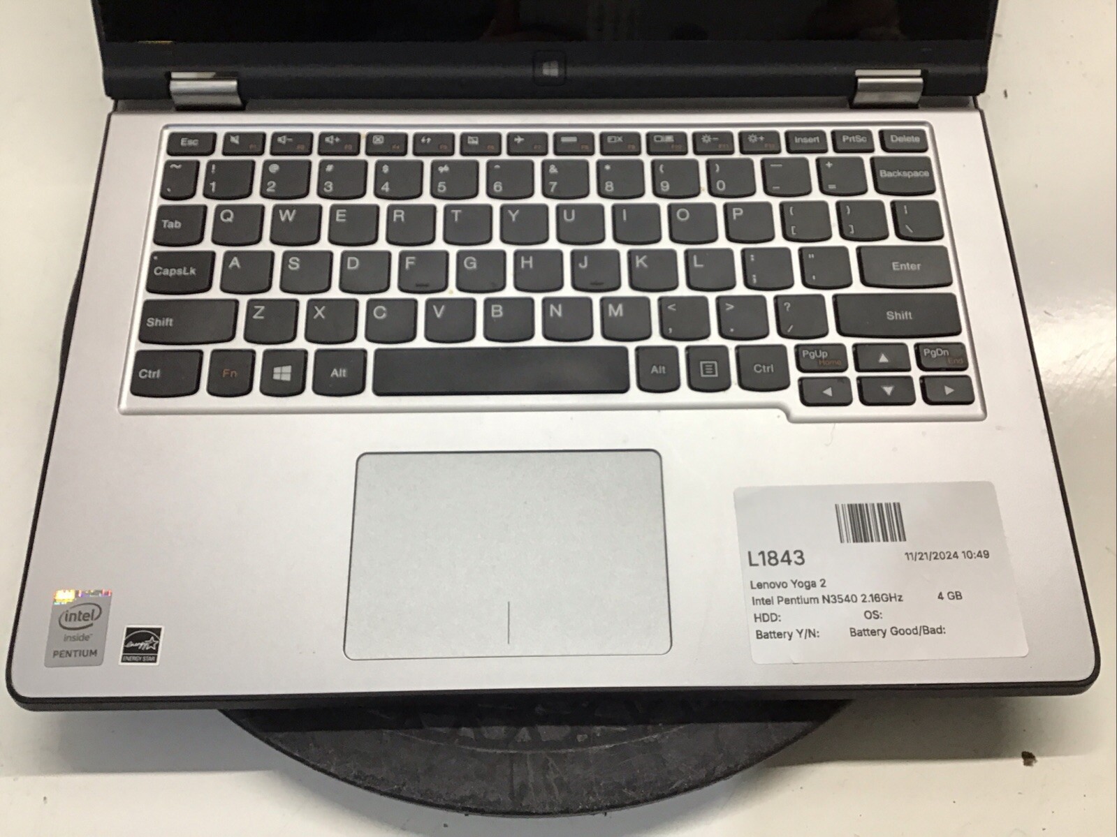 Lenovo Yoga 2 11 20332 Intel Pentium N3540 2.16GHz 4 GB NO HDD No Batt