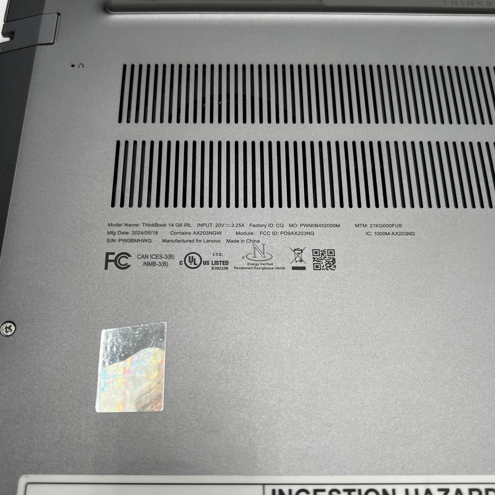 Lenovo ThinkBook 14 G6 IRL 14″ i7-1355U 16GB RAM 512GB SSD No OS | TESTED USED