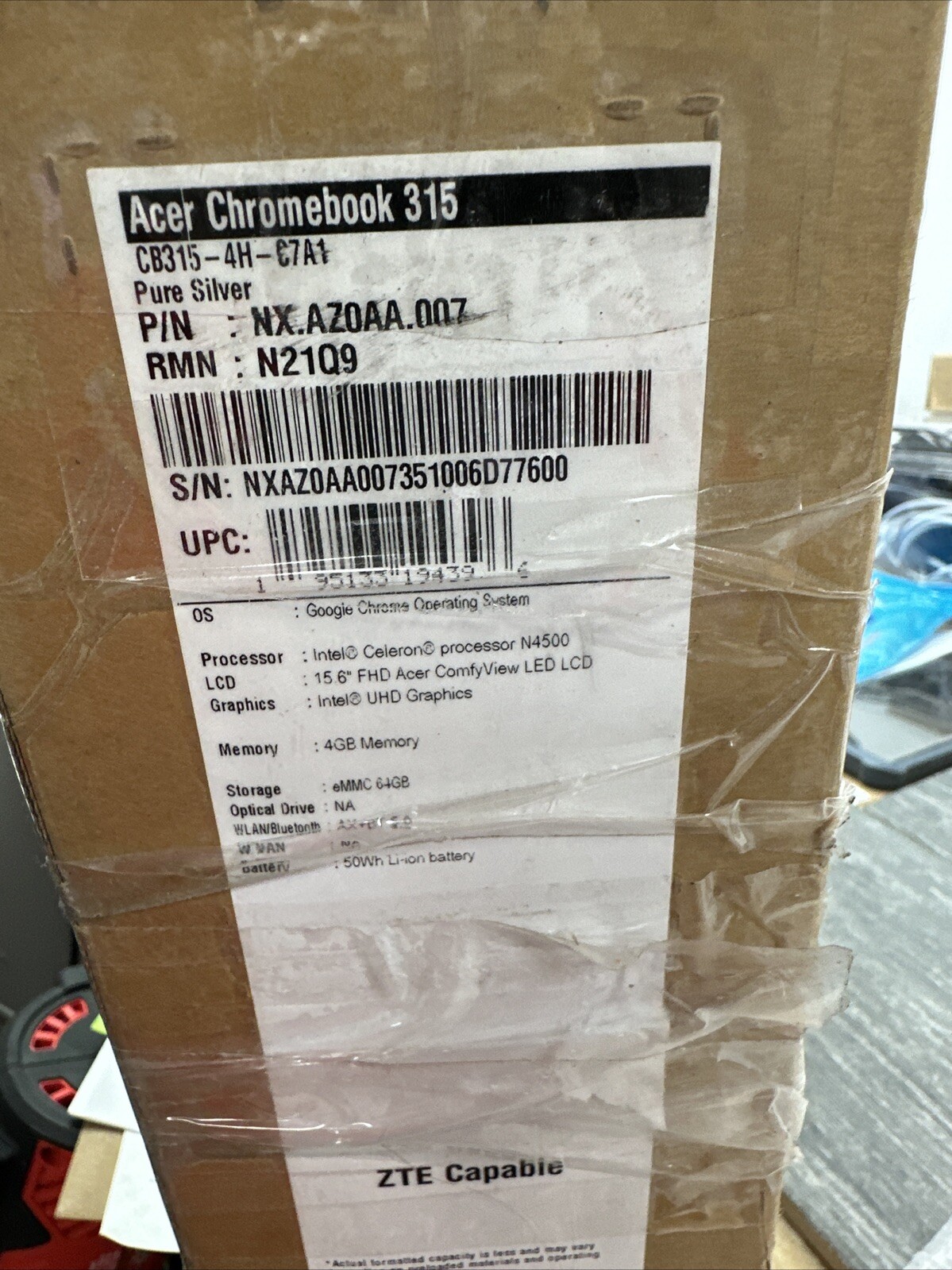 New Acer Chromebook 315 15.6 FHD Dual-Core N4500 4GB 64GB eMMC Chrome OS