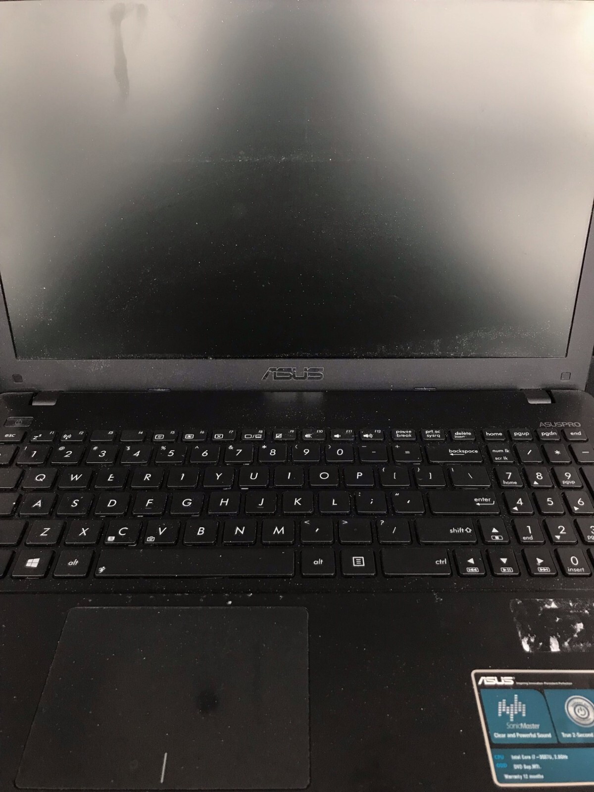 ASUS P550C / I7-3537U / 2GHZ / 4GB RAM / NO HDD / NO CADDY / READ