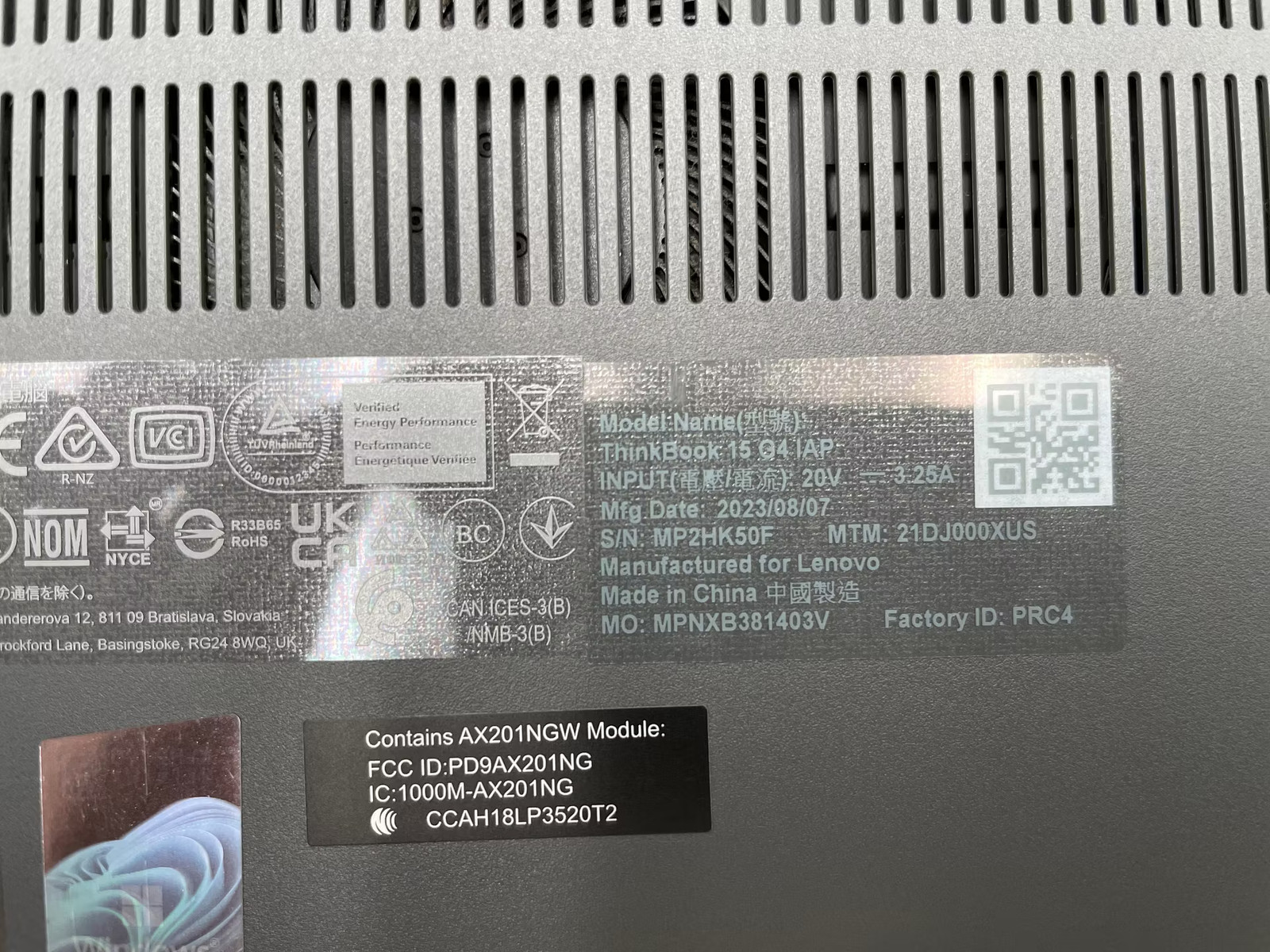 Lenovo ThinkBook 15 G4 IAP Used 15.5″ (i5-1235U-16GB-256GB NVMe)