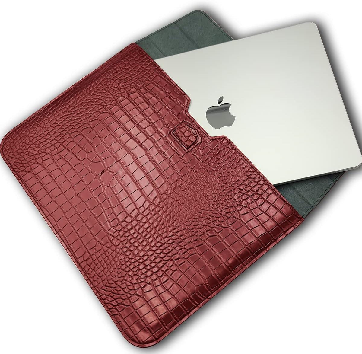 Protective Slim Portable Laptop Sleeve 13-13.6 Inch Crocodile PU Leather Case fo