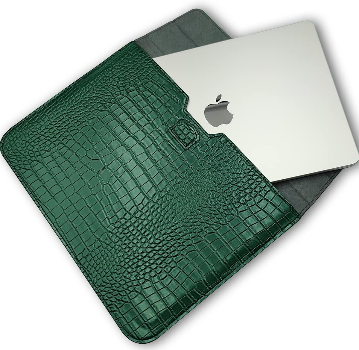 Flap Style Laptop Bag in Crocodile Grain PU Leather for 15-16 Inch MacBook Air 1