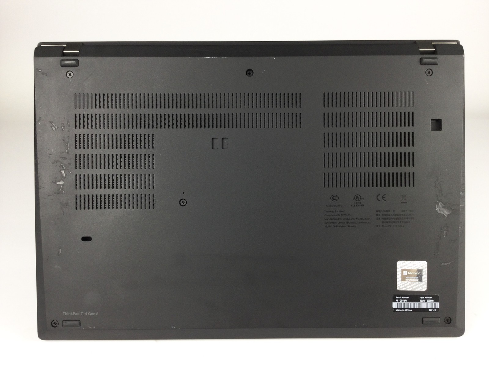 Lenovo Thinkpad T14 Gen 2i i5-1145G7 2.60GHz 16GB 512GB WIN11 No AC Adapter READ