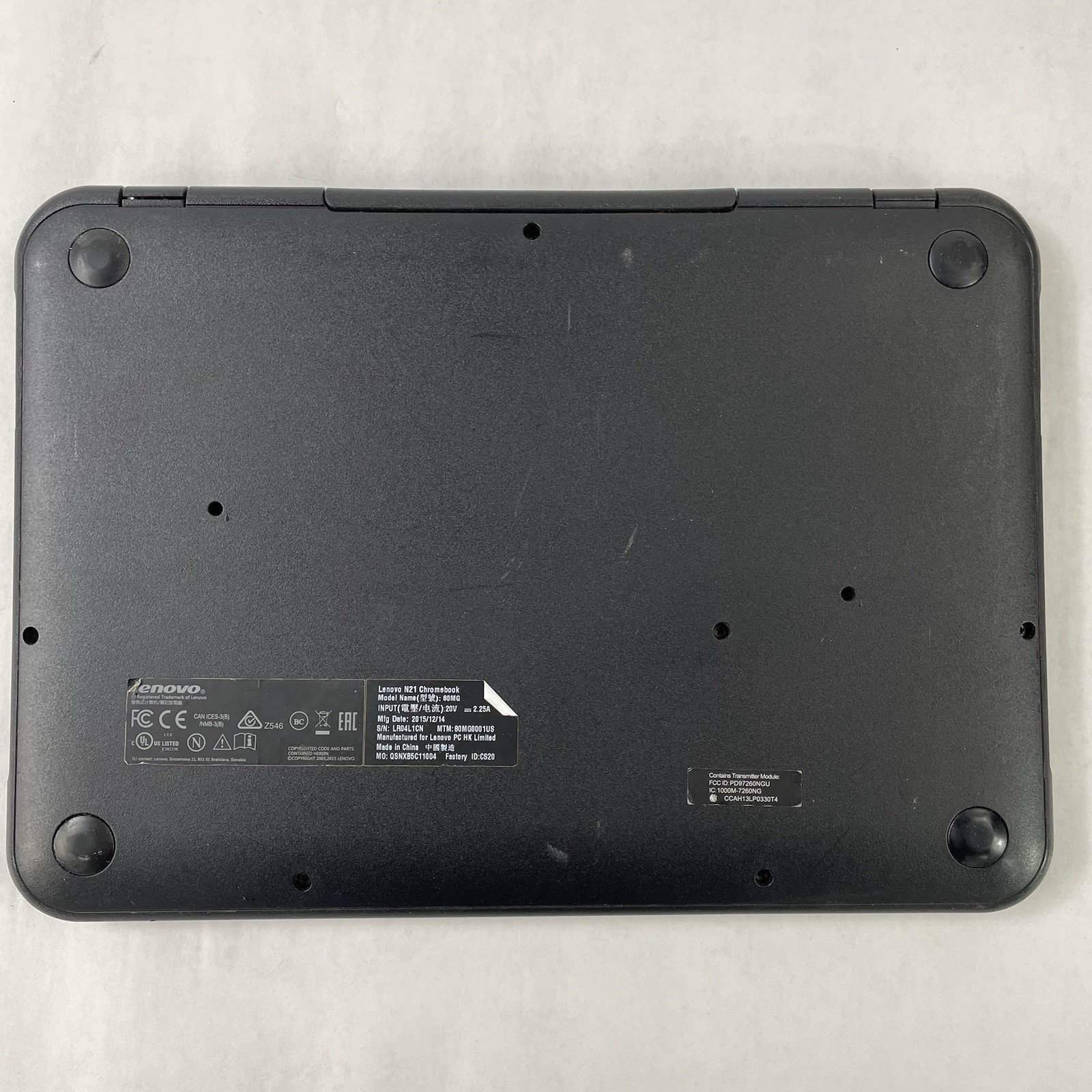Lenovo Chromebook N21 11.6″ Celeron N2840 2.16 GHz 4 GB RAM 16 GB HDD No AC