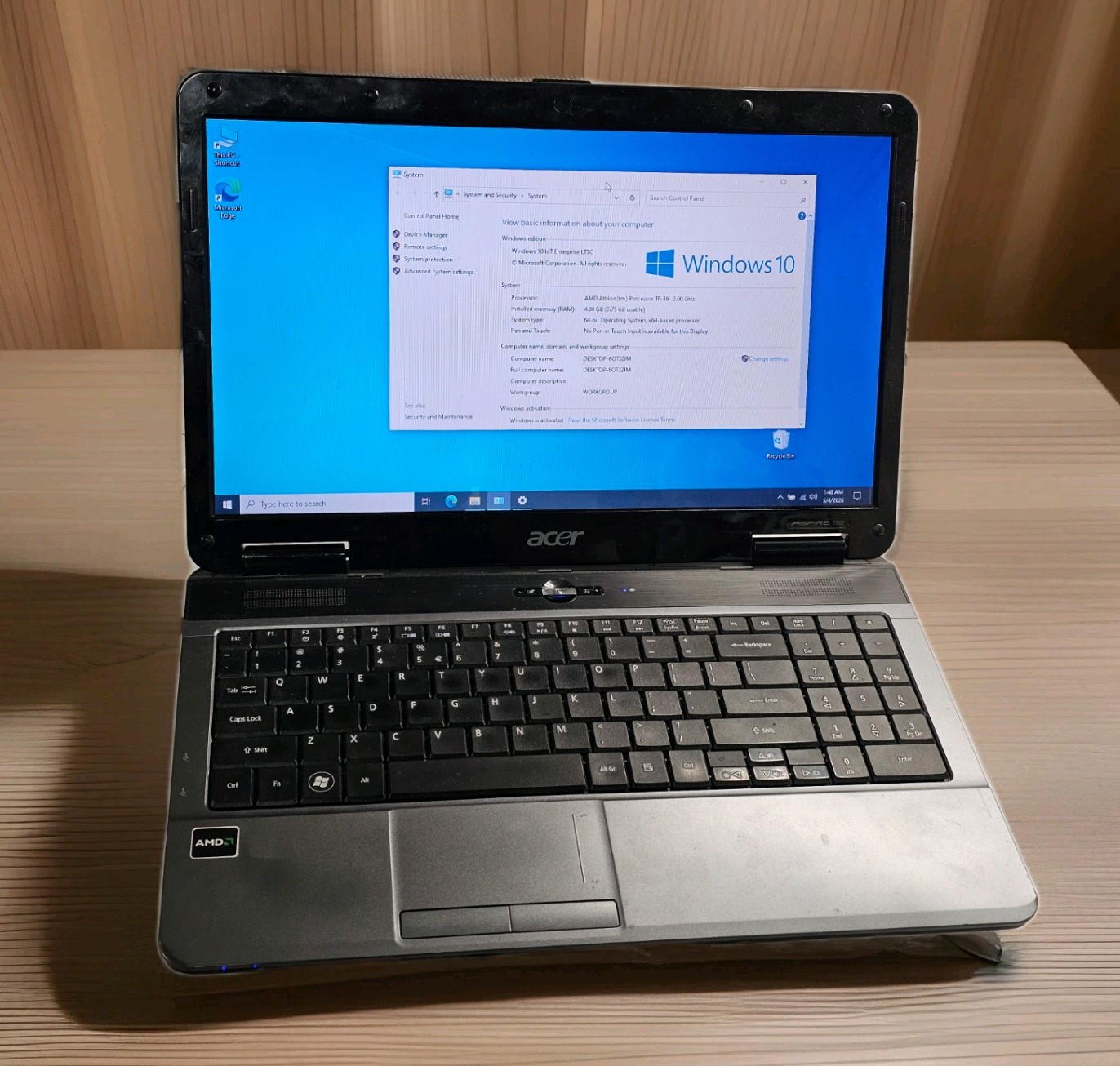 Acer Aspire 5532 Laptop Black 15.6″ HD LCD Display 500GB HD, 4GB RAM Windows 10