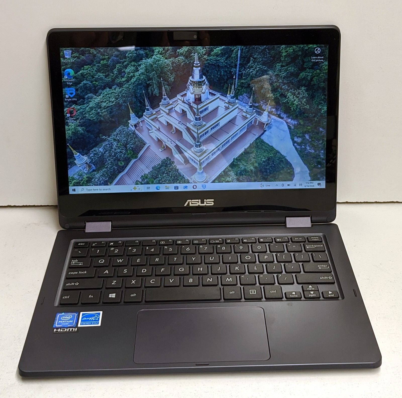 ASUS VIVOBOOK FLIP TP202N 11.6in LAPTOP PENTIUM-N4200 4GB 128GB