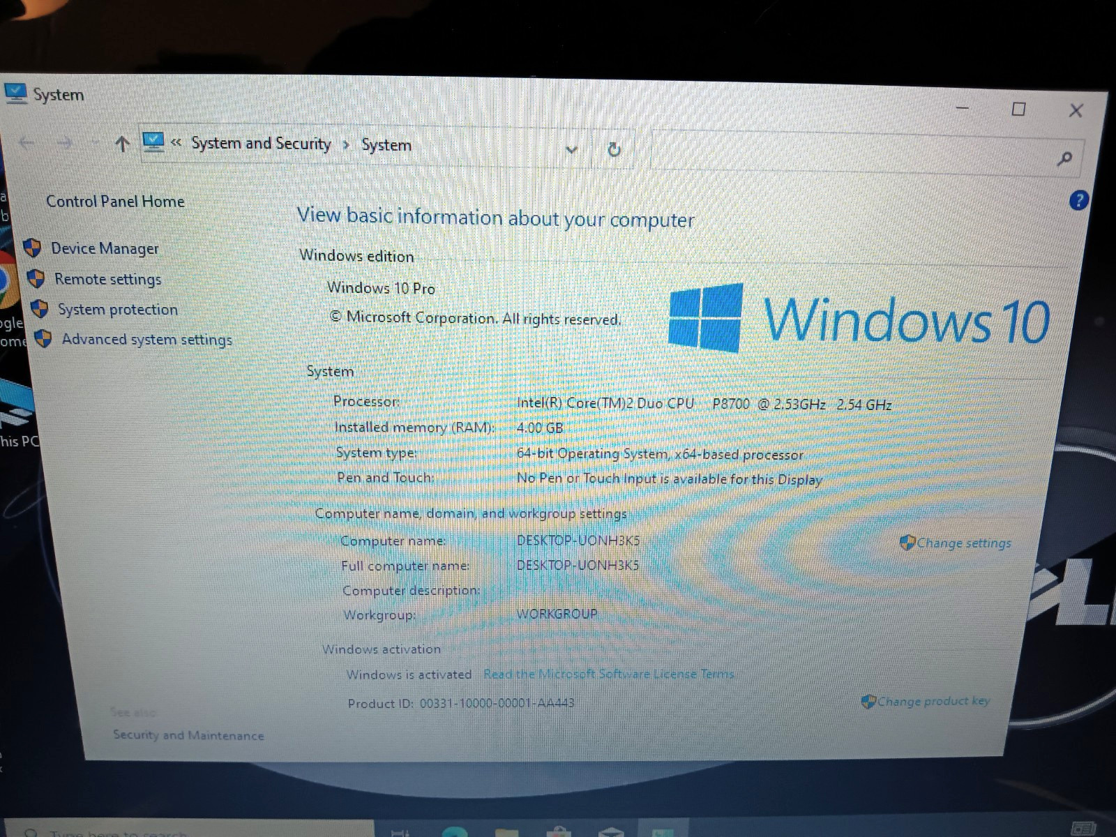 Dell Inspiron 1545/Core2duo P8700 2.53ghz/4gb/500gb/Windows 10 Pro/Vga/BT/15.6