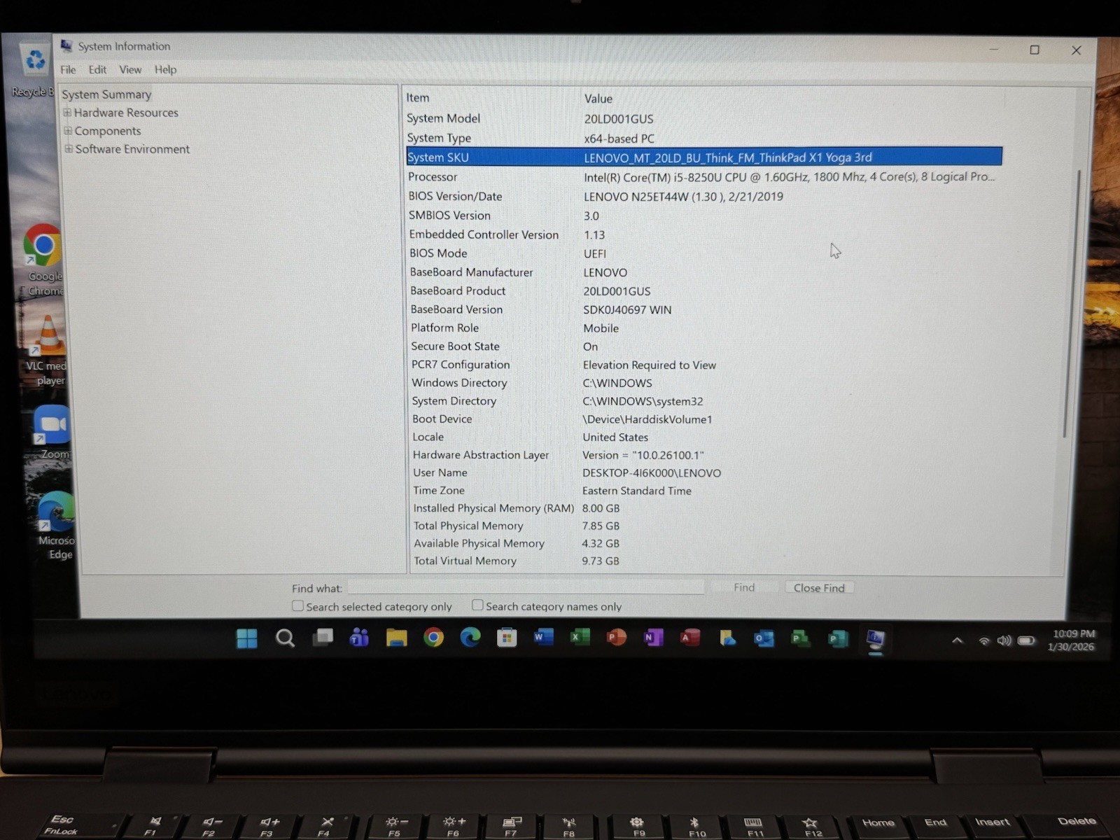 Lenovo ThinkPad X1 Yoga 3rd i5-8th Gen 2-In-1 8 GB RAM 256 GB SSD Lot Of 5