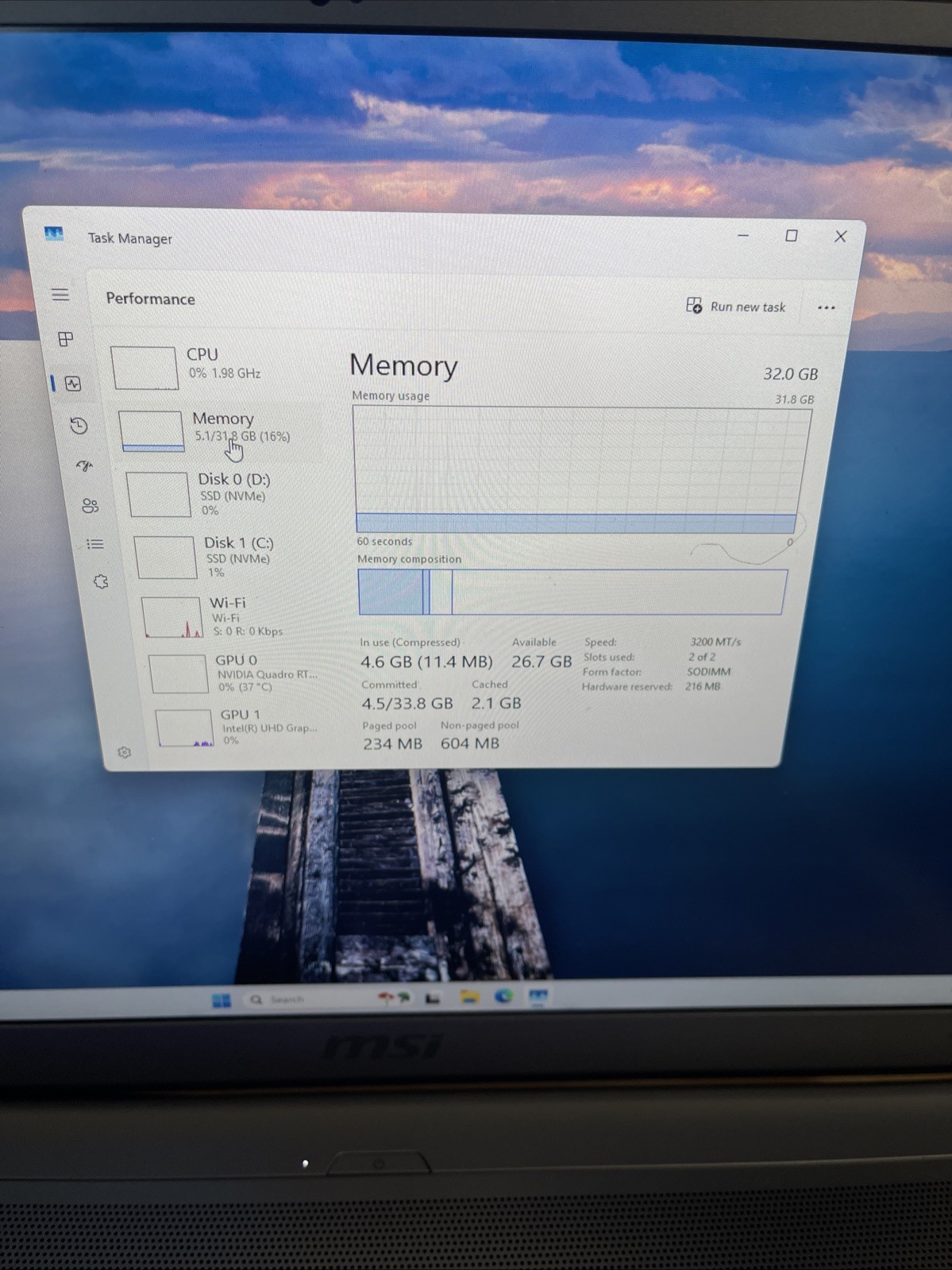 MSI WS75 10TL 17.3″ i7-10875H 32GB RAM RTX 4000 TWO 1TB NVMe W11 Pro+AC ADAPTER