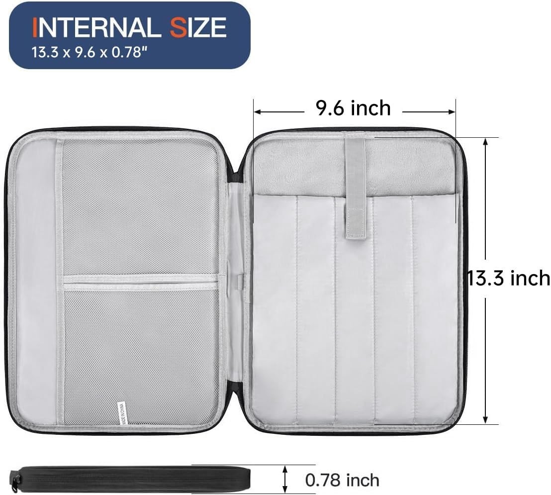 Black 13 Inch Laptop Sleeve Case for Apple MacBook Air 2026 2025 with Handle