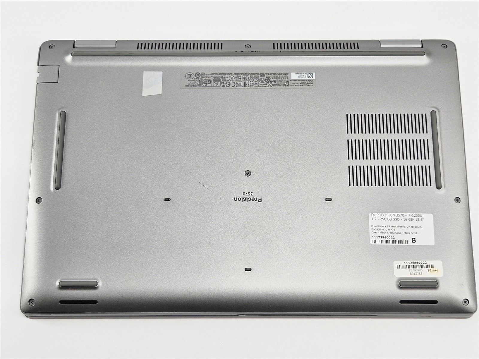 Dell Precision 3570 15.6″ Core i7-1255U 1.7GHz 16GB 256GB SSD T550