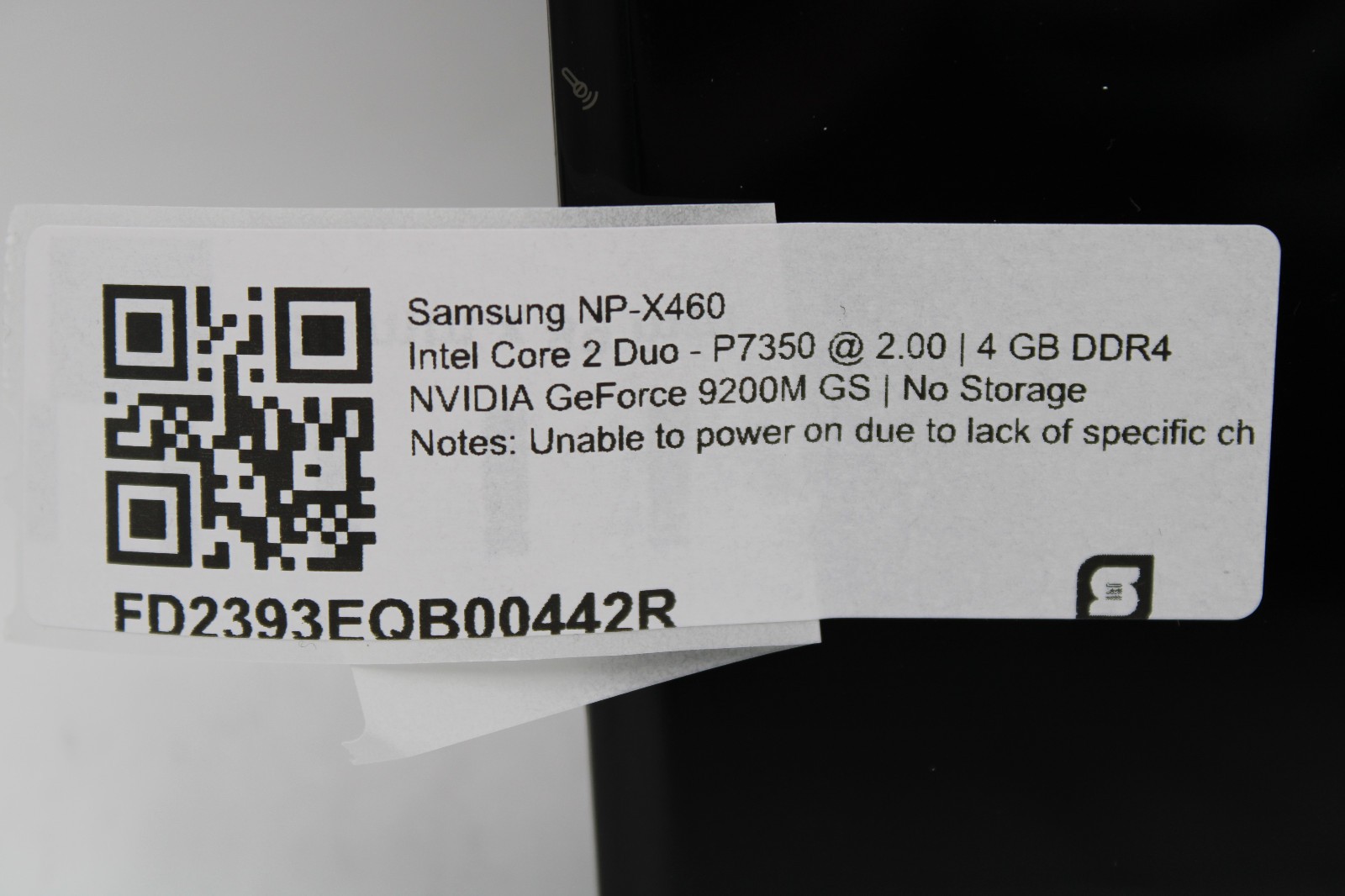 Samsung Sens X460 _ Core 2 Duo P8700 _ 4GB RAM _ NVIDIA _ No SSD / OS *PARTS