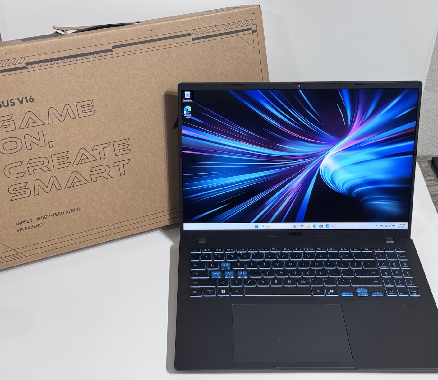 Asus V16 V3607VM 16″ FHD+ 144Hz 2.5 GHz Core 7 240H 16GB 1TB SSD RTX 5060