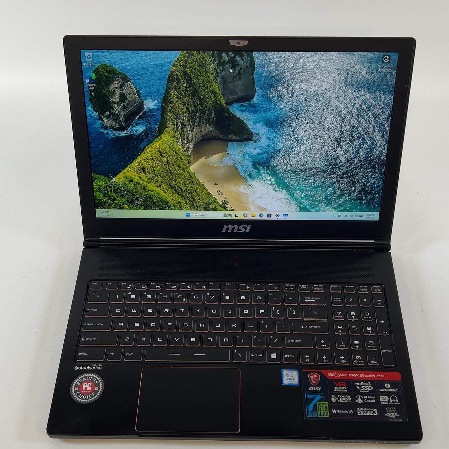 MSI Stealth GS63VR Pro MS-16K2 i7-7700HQ 32GB RAM 256GB SSD 480GB SSD GTX 1060
