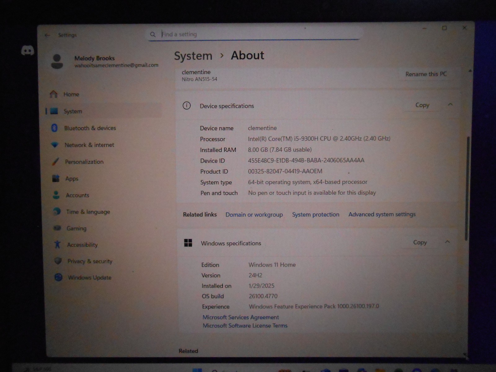 Acer Nitro AN515-54 Model # N18C3 Used read (ACER-5)